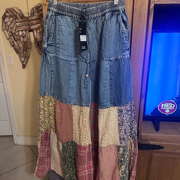 Young Threads Dresses & Skirts - Patchwork Denim pants with Multicolor